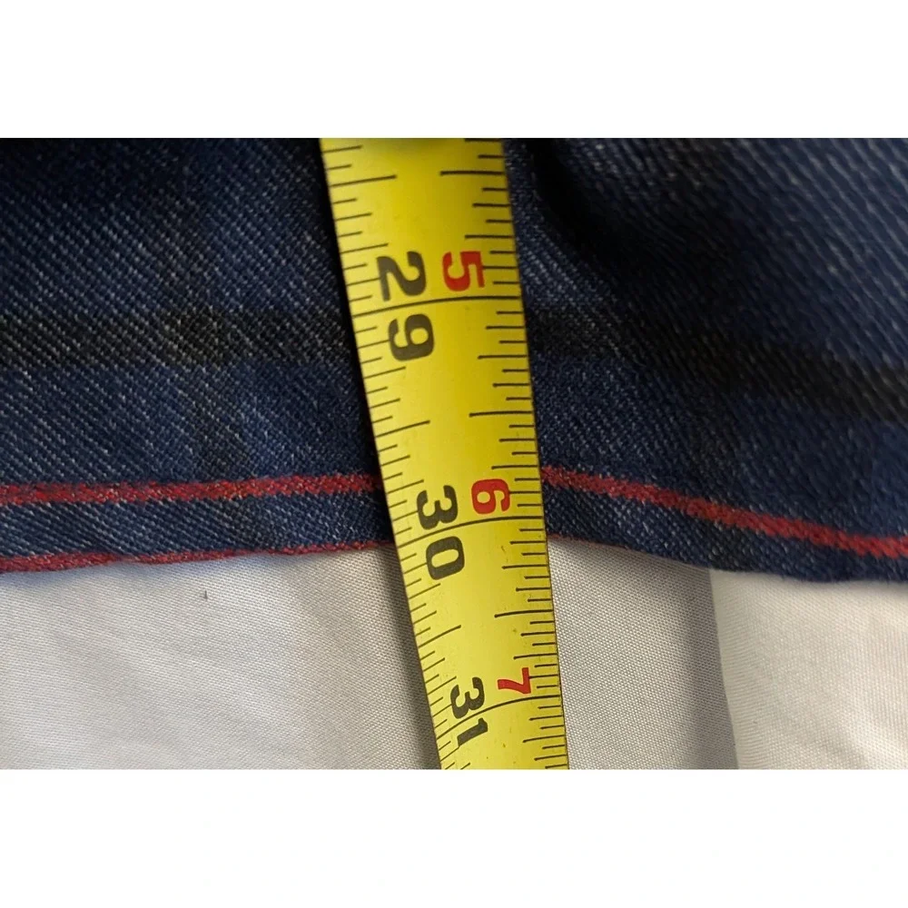 Vintage Nike SB XL Skateboard Button Shirt Long Sleeve Red Blue Plaid Flannel